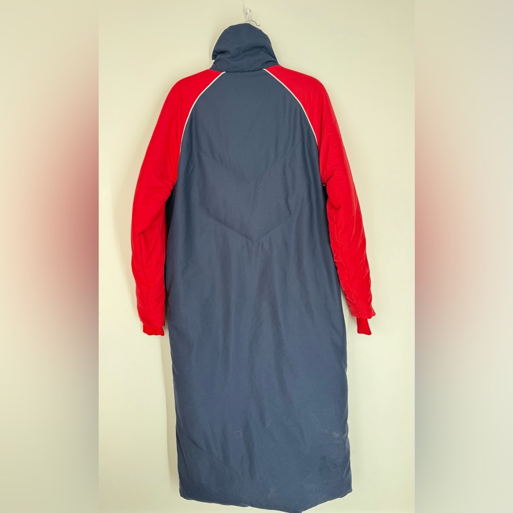 FILA Long Puffer Coat | Colorblock Red Navy White S - Picture 5 of 9